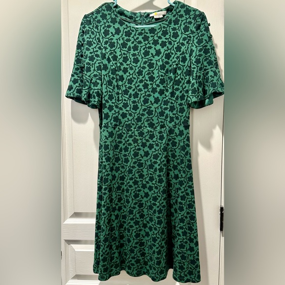 Boden 1/2 sleeve Alexis Jersey Dress in Green Enchanted Vine ZP1 - Picture 2 of 11